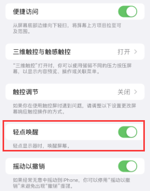 延寿苹果授权维修站分享iPhone轻点无法唤醒怎么办 