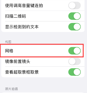 延寿苹果手机维修网点分享iPhone如何开启九宫格构图功能